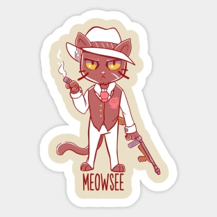 Meowsee - Mafia Kitty Sticker